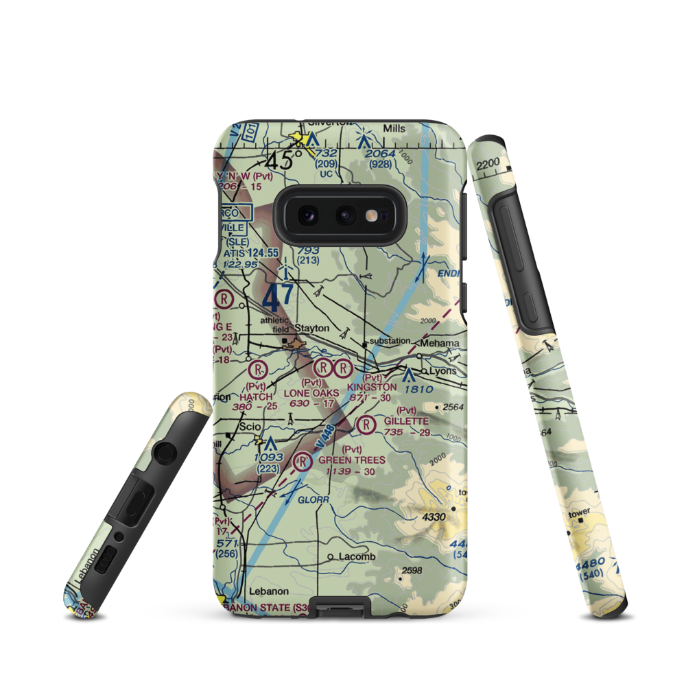 Kingston Airpark (8OR2) VFR Sectional Samsung Phone Case Samsung Galaxy S10 Plus model shown