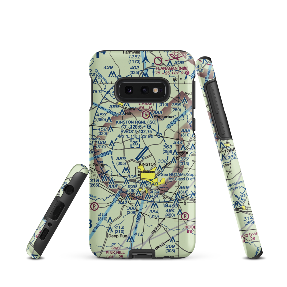 Kinston Regional Jetport At Stallings Field (ISO) VFR Sectional Samsung Phone Case Samsung Galaxy S10 Plus model shown