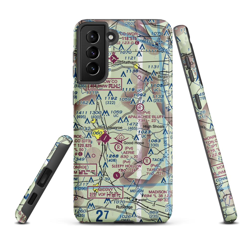 Kintail Farm Airport (GA00) VFR Sectional Samsung Phone Case Samsung Galaxy S21 Plus model shown