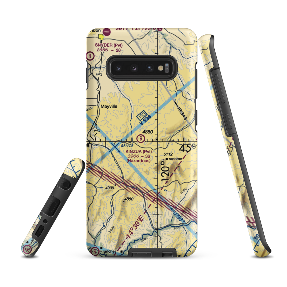 Kinzua Airport (OR89) VFR Sectional Samsung Phone Case Samsung Galaxy S10 Plus model shown