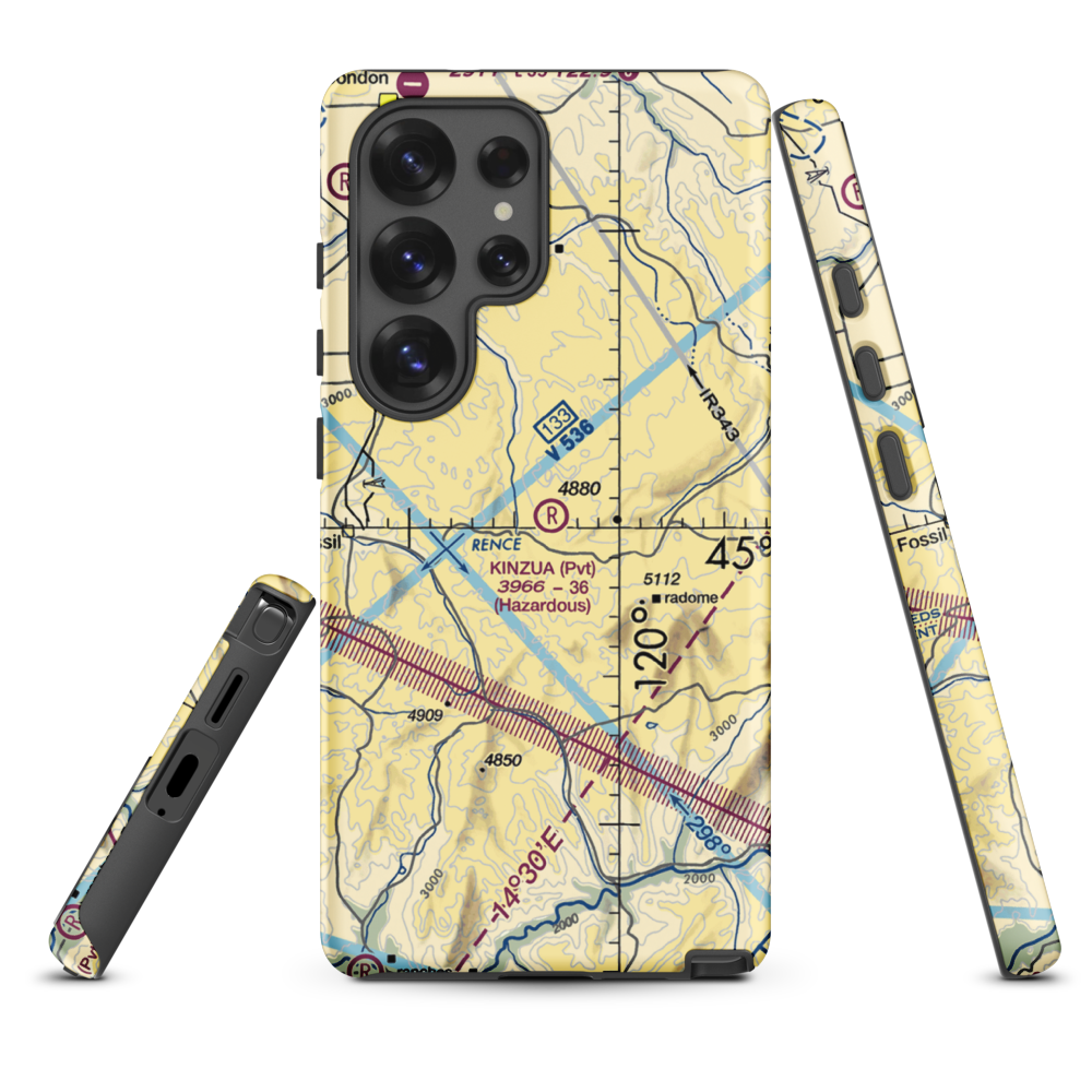 Kinzua Airport (OR89) VFR Sectional Samsung Phone Case Samsung Galaxy S25 Ultra model shown