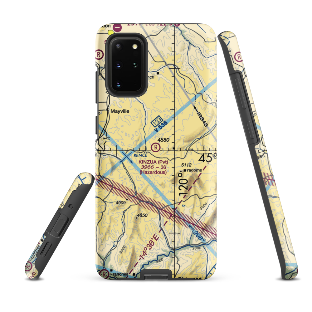 Kinzua Airport (OR89) VFR Sectional Samsung Phone Case Samsung Galaxy S20 Plus model shown