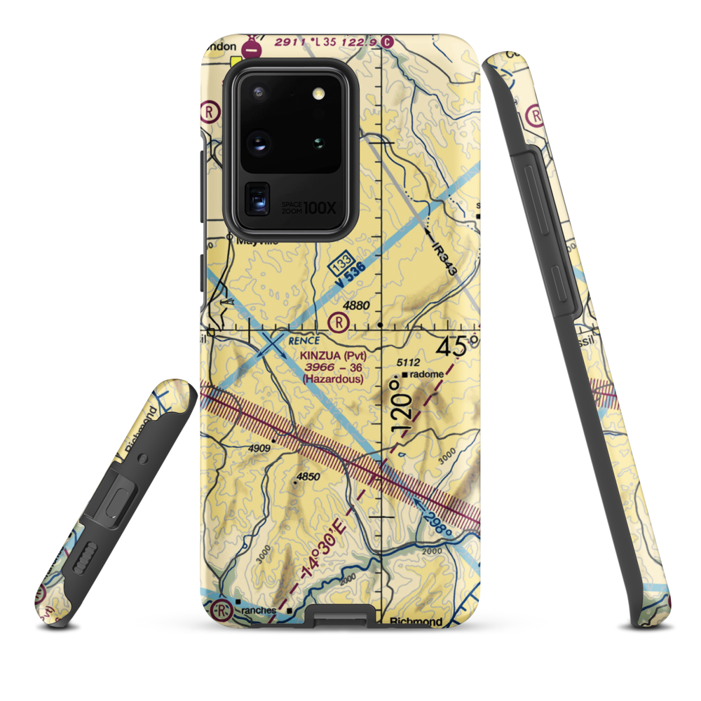 Kinzua Airport (OR89) VFR Sectional Samsung Phone Case Samsung Galaxy S20 Ultra model shown