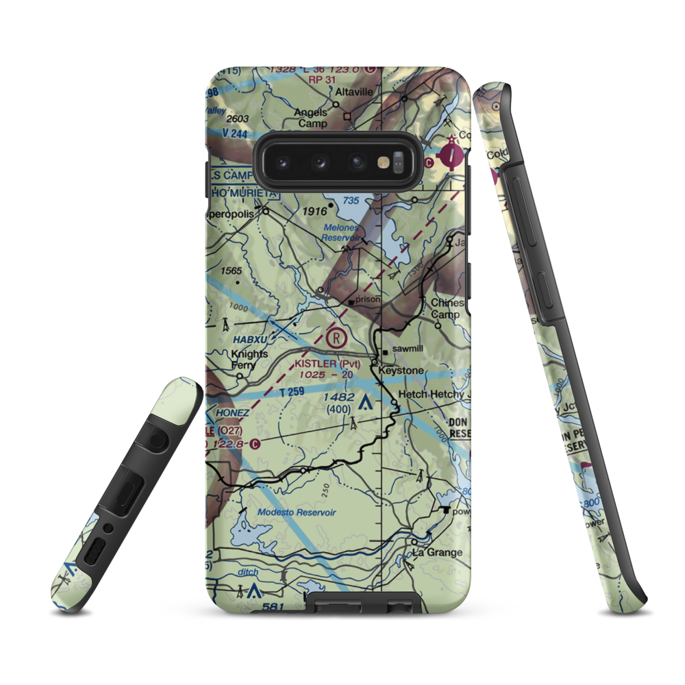 Kistler Ranch Airport (08CL) VFR Sectional Samsung Phone Case Samsung Galaxy S10e model shown
