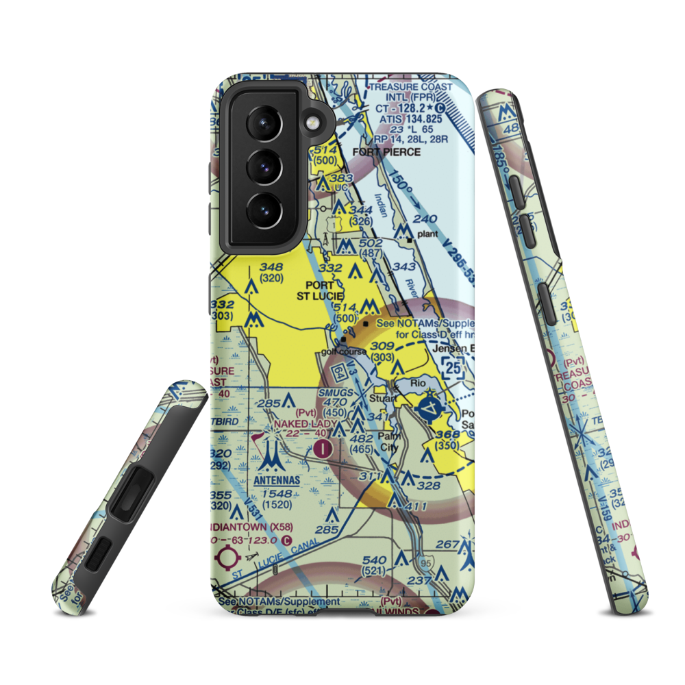 Kitching Cove Seaplane Base (FL26) VFR Sectional Samsung Phone Case Samsung Galaxy S21 FE model shown