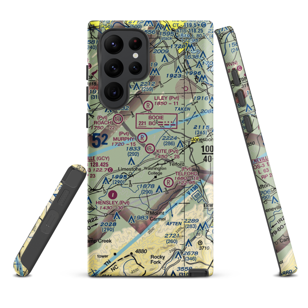 Kite Field (97TN) VFR Sectional Samsung Phone Case Samsung Galaxy S22 Ultra model shown