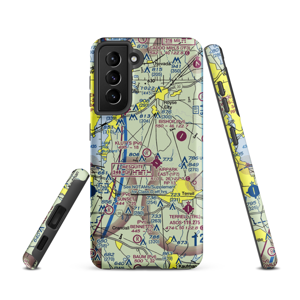 Klutts Field (20XS) VFR Sectional Samsung Phone Case Samsung Galaxy S21 model shown