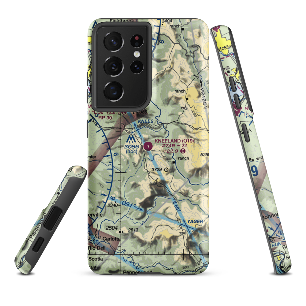 Kneeland Airport (O19) VFR Sectional Samsung Phone Case Samsung Galaxy S21 Ultra model shown
