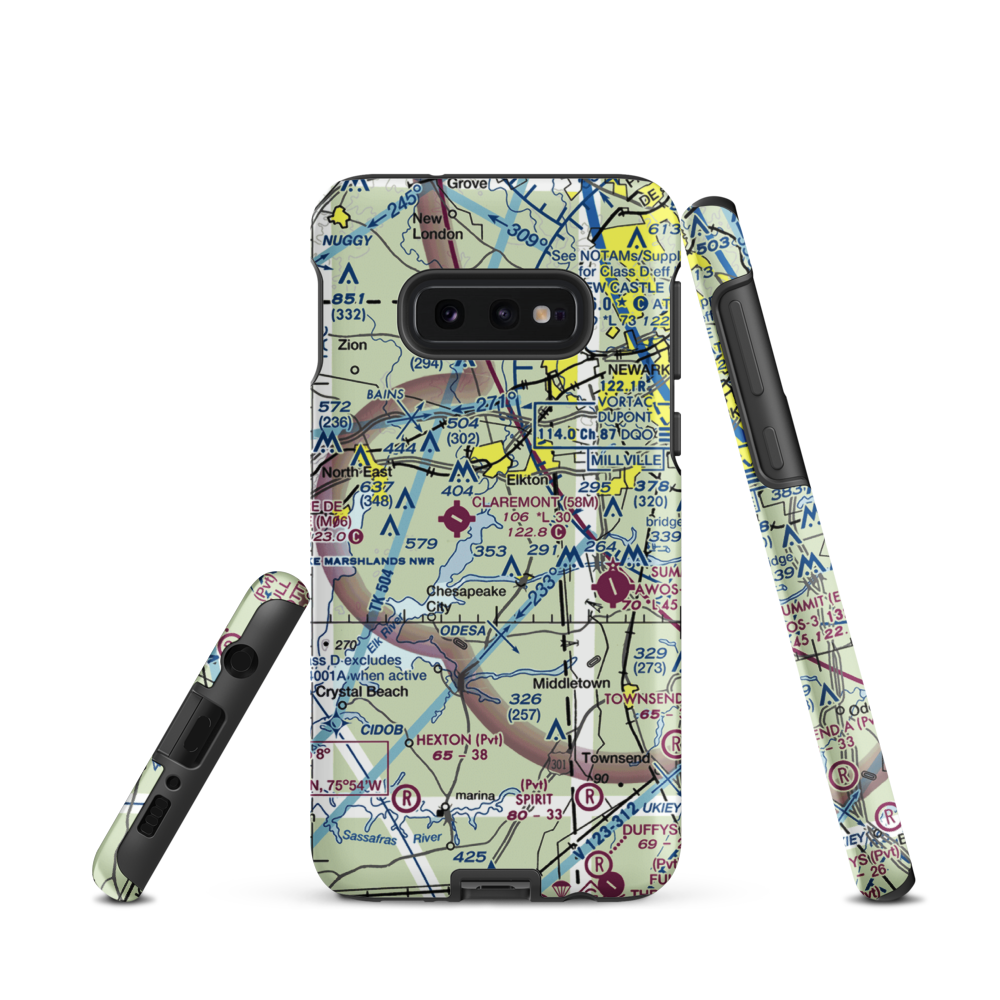 Knollwood Farm Airport (93MD) VFR Sectional Samsung Phone Case Samsung Galaxy S10e model shown