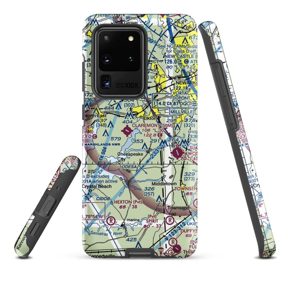 Knollwood Farm Airport (93MD) VFR Sectional Samsung Phone Case Samsung Galaxy S20 Ultra model shown