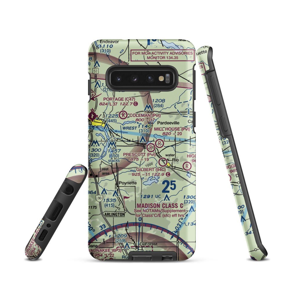Knutson Field (WN39) VFR Sectional Samsung Phone Case Samsung Galaxy S10 model shown
