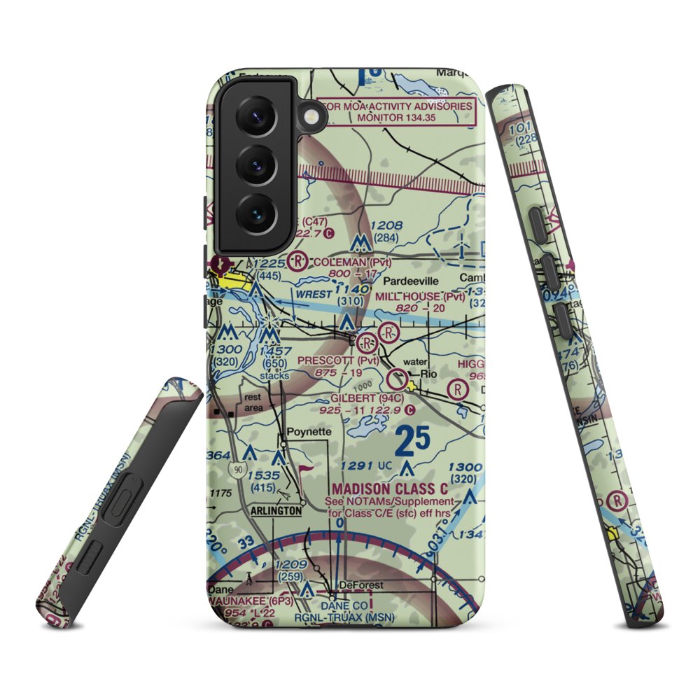 Knutson Field (WN39) VFR Sectional Samsung Phone Case Samsung Galaxy S22 Plus model shown