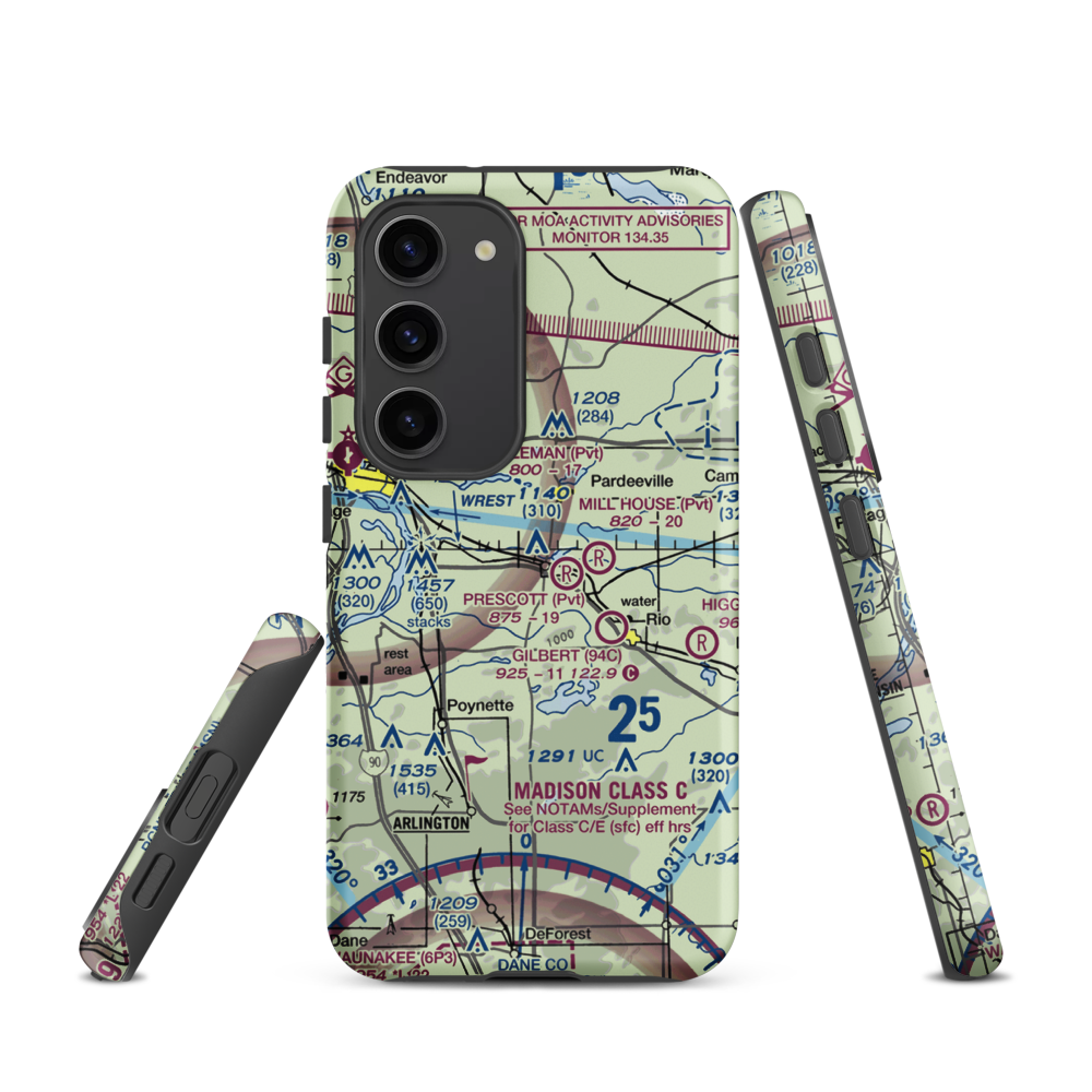 Knutson Field (WN39) VFR Sectional Samsung Phone Case Samsung Galaxy S23 model shown