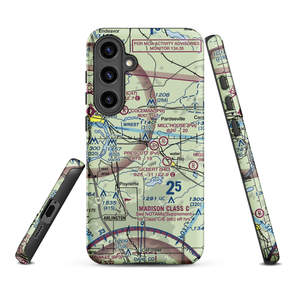 Knutson Field (WN39) VFR Sectional Samsung Phone Case Samsung Galaxy S24 Plus model shown