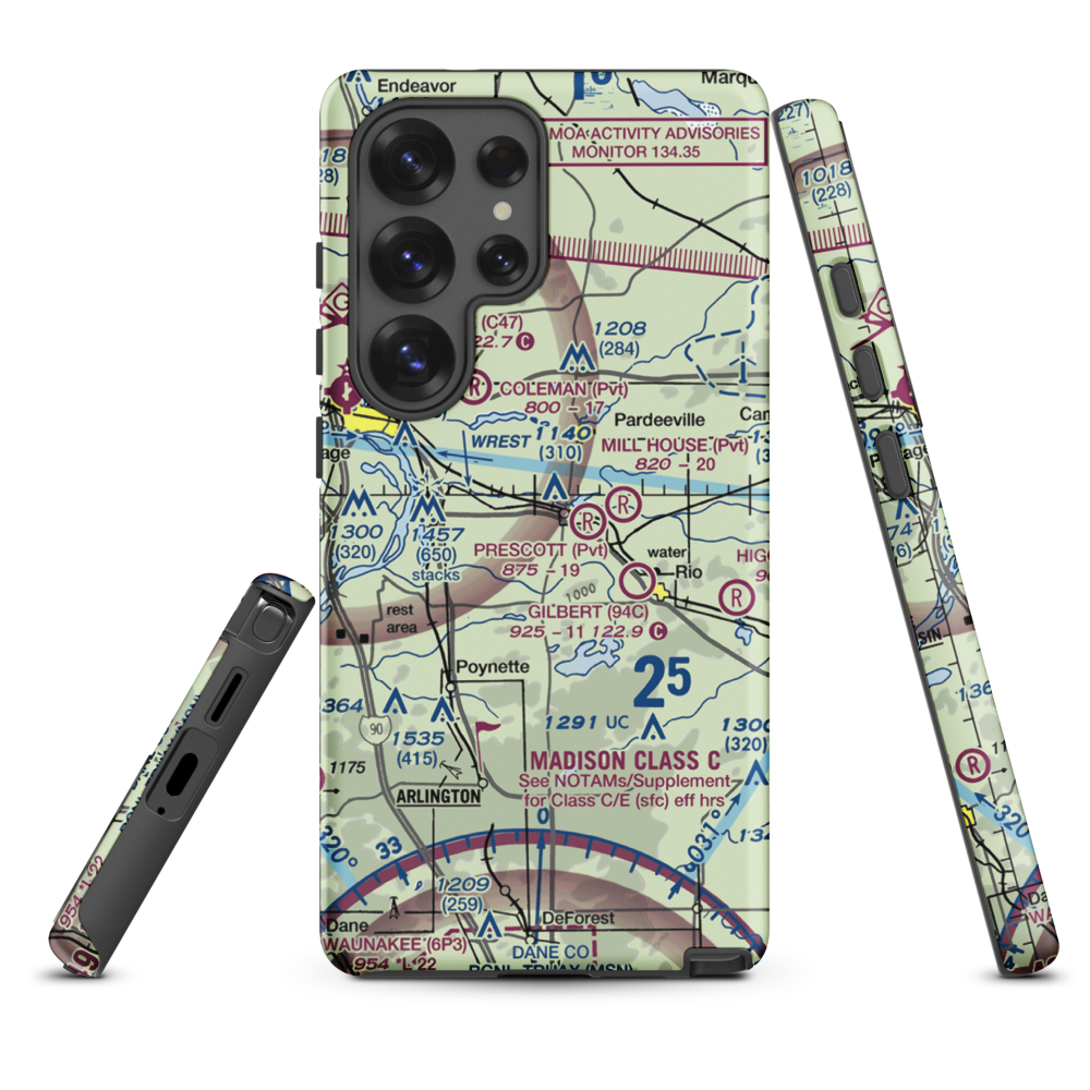 Knutson Field (WN39) VFR Sectional Samsung Phone Case Samsung Galaxy S25 Ultra model shown