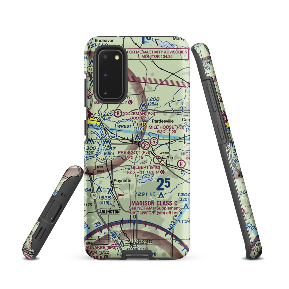 Knutson Field (WN39) VFR Sectional Samsung Phone Case Samsung Galaxy S20 model shown