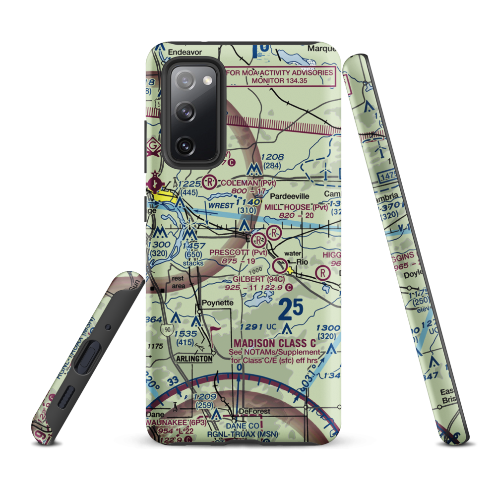 Knutson Field (WN39) VFR Sectional Samsung Phone Case Samsung Galaxy S20 FE model shown