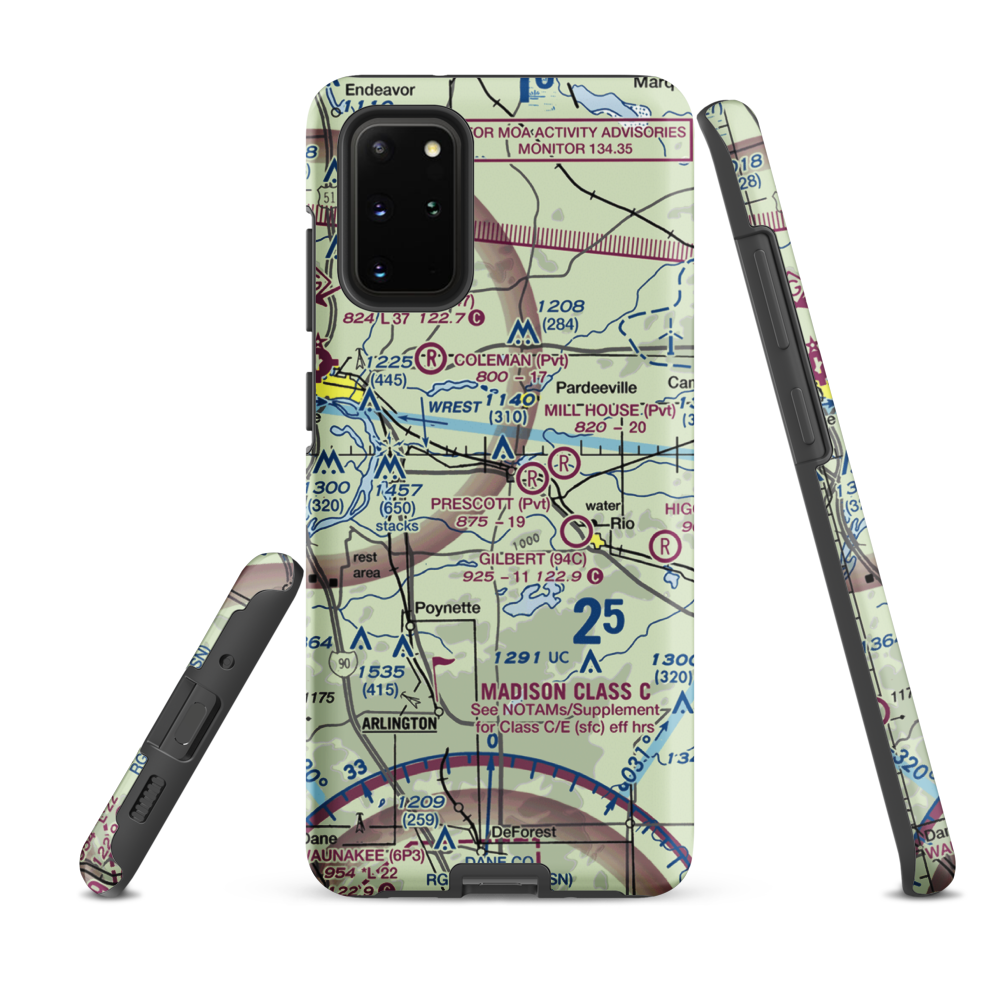 Knutson Field (WN39) VFR Sectional Samsung Phone Case Samsung Galaxy S20 Plus model shown