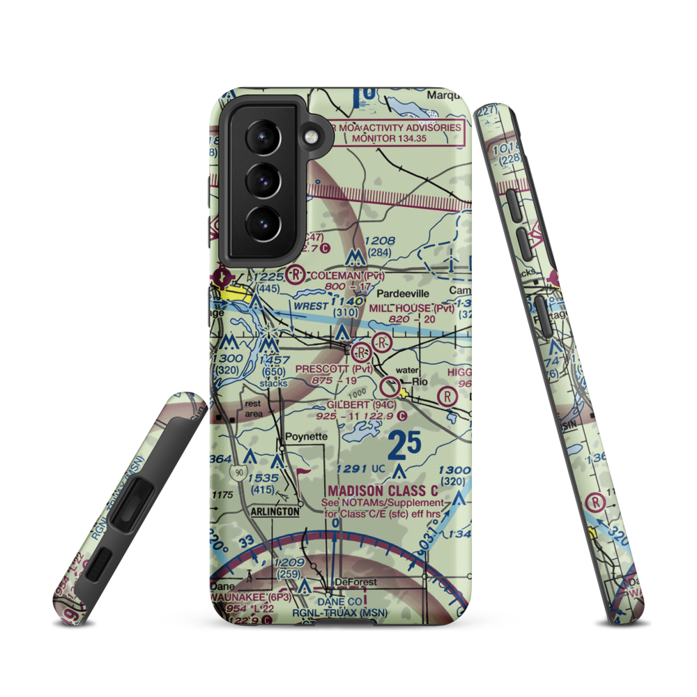 Knutson Field (WN39) VFR Sectional Samsung Phone Case Samsung Galaxy S21 model shown