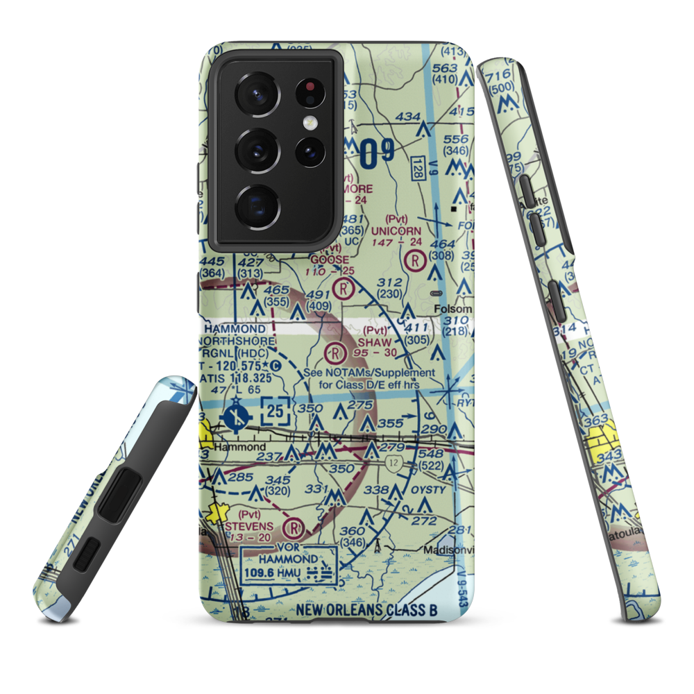Koenig Airpark (LS92) VFR Sectional Samsung Phone Case Samsung Galaxy S21 Plus model shown