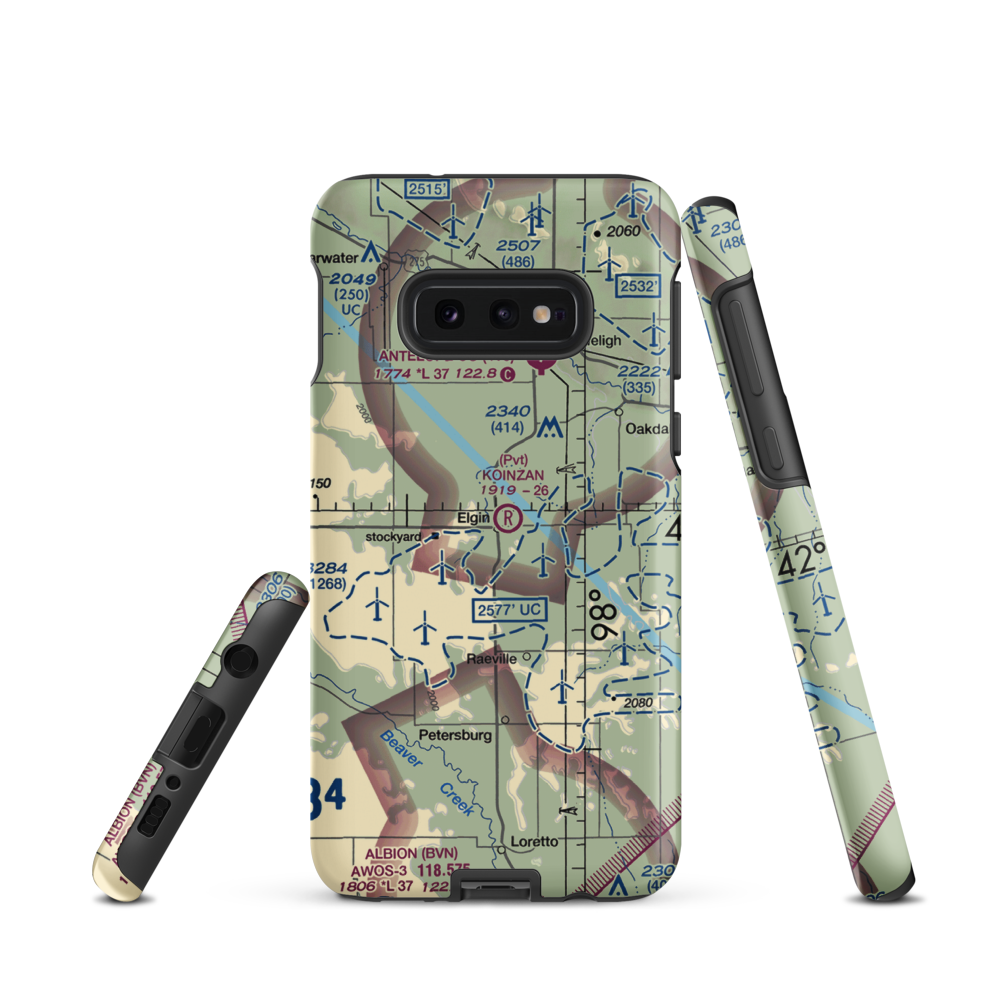 Koinzan Airport (NE44) VFR Sectional Samsung Phone Case Samsung Galaxy S10e model shown