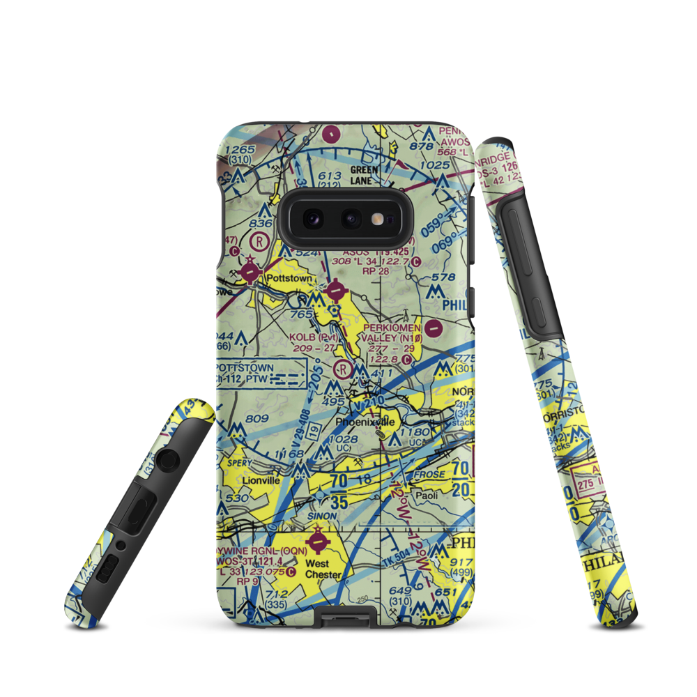 Kolb Airport (43PA) VFR Sectional Samsung Phone Case Samsung Galaxy S10 Plus model shown