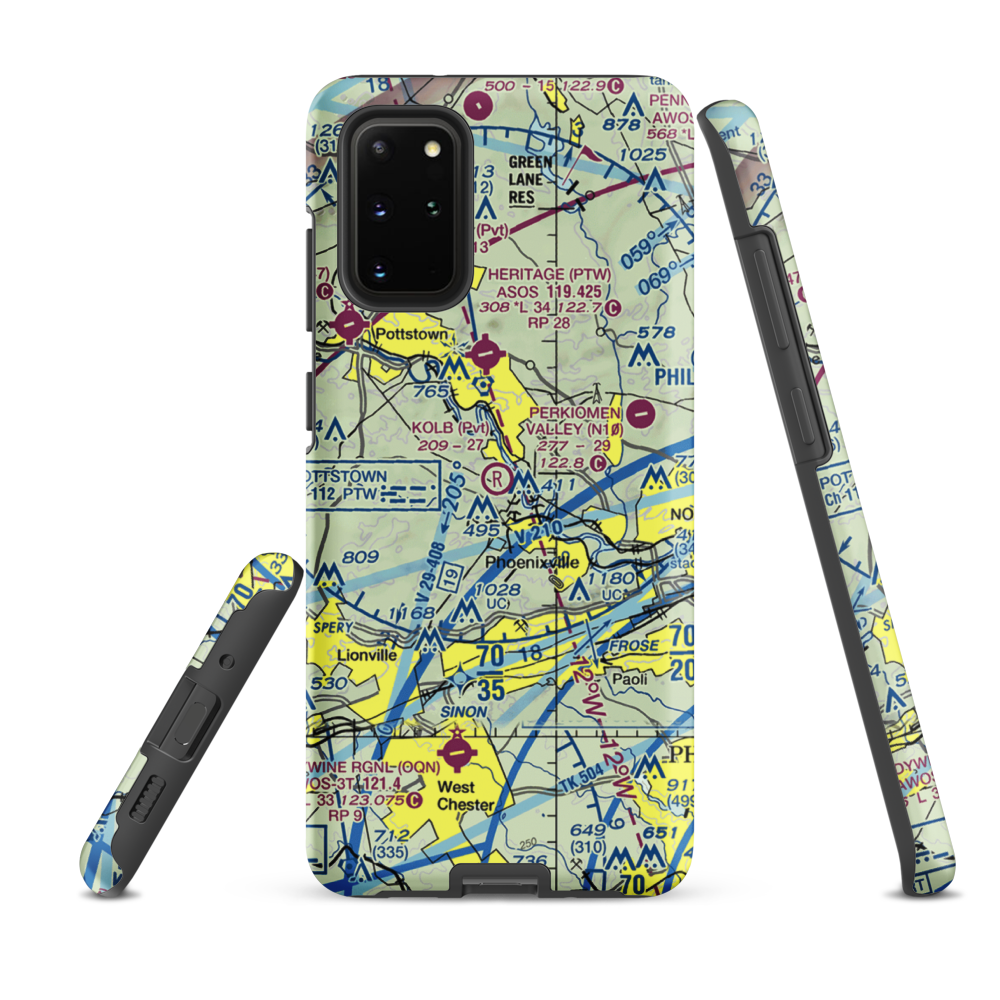 Kolb Airport (43PA) VFR Sectional Samsung Phone Case Samsung Galaxy S20 Plus model shown