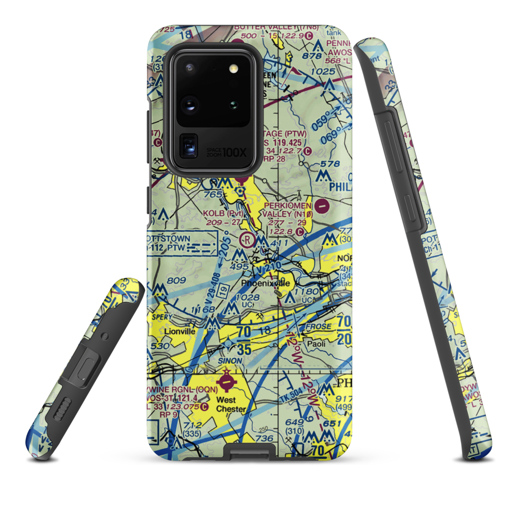 Kolb Airport (43PA) VFR Sectional Samsung Phone Case Samsung Galaxy S20 Ultra model shown