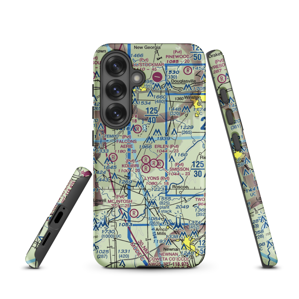 Kolibri Airport (6GA5) VFR Sectional Samsung Phone Case Samsung Galaxy S25 model shown