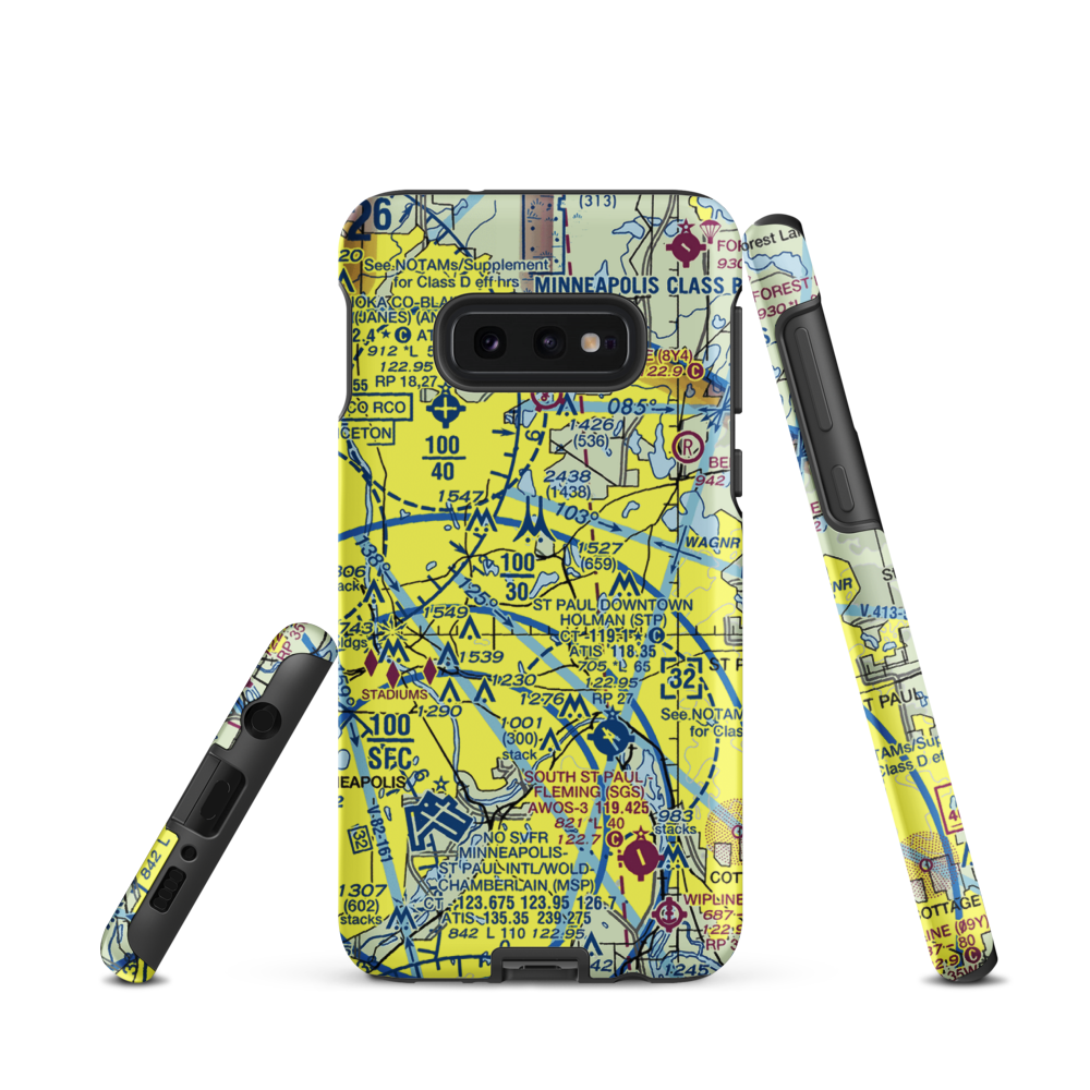Kollar's Shoreview Marine Seaplane Base (MY21) VFR Sectional Samsung Phone Case Samsung Galaxy S10e model shown