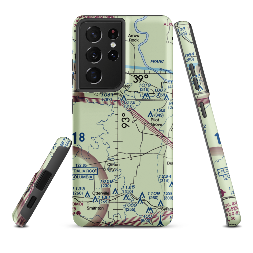 Kollmeyer Airport (OMU9) VFR Sectional Samsung Phone Case Samsung Galaxy S21 Ultra model shown
