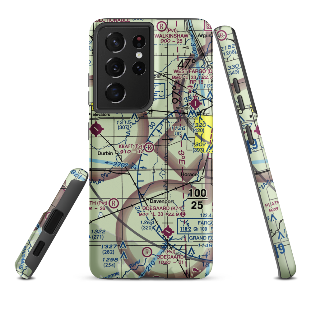 Kraft Airport (2ND0) VFR Sectional Samsung Phone Case Samsung Galaxy S21 Ultra model shown