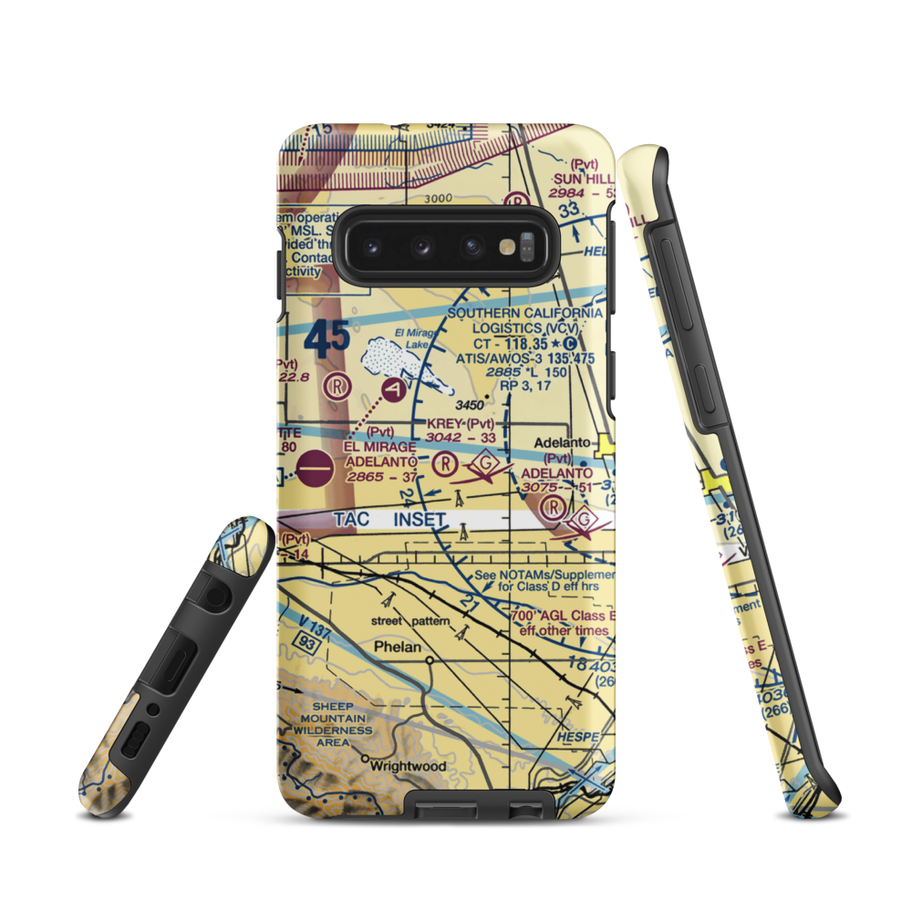 Krey Field Airport (0CL1) VFR Sectional Samsung Phone Case Samsung Galaxy S10 model shown