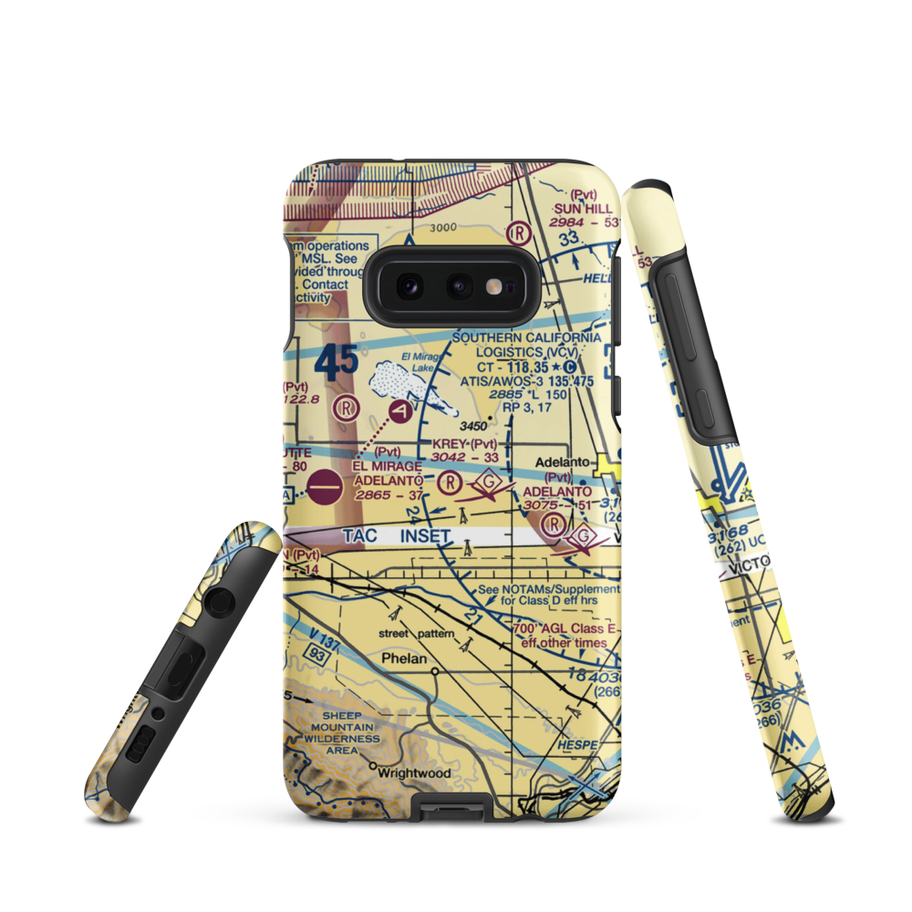 Krey Field Airport (0CL1) VFR Sectional Samsung Phone Case Samsung Galaxy S10 Plus model shown