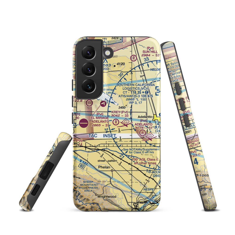 Krey Field Airport (0CL1) VFR Sectional Samsung Phone Case Samsung Galaxy S22 model shown