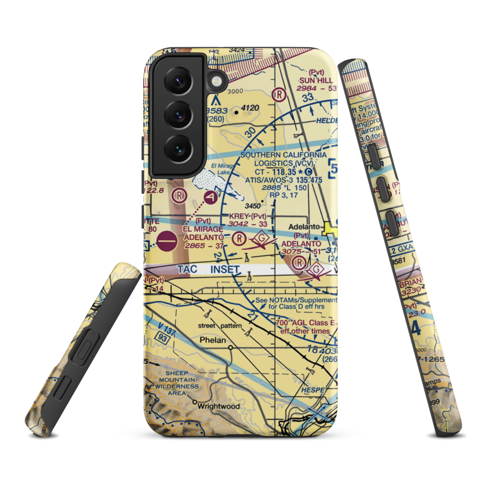 Krey Field Airport (0CL1) VFR Sectional Samsung Phone Case Samsung Galaxy S22 Plus model shown
