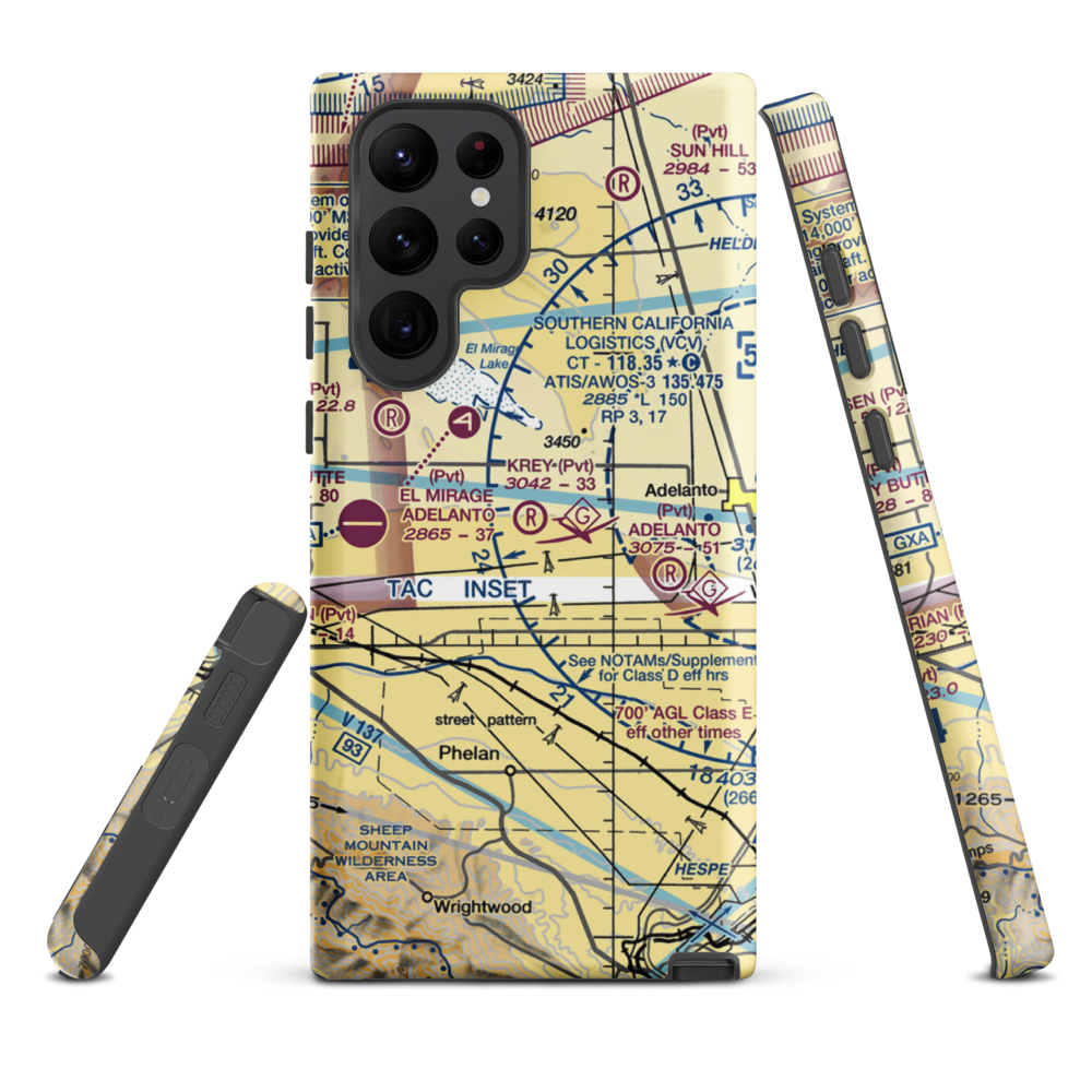 Krey Field Airport (0CL1) VFR Sectional Samsung Phone Case Samsung Galaxy S22 Ultra model shown