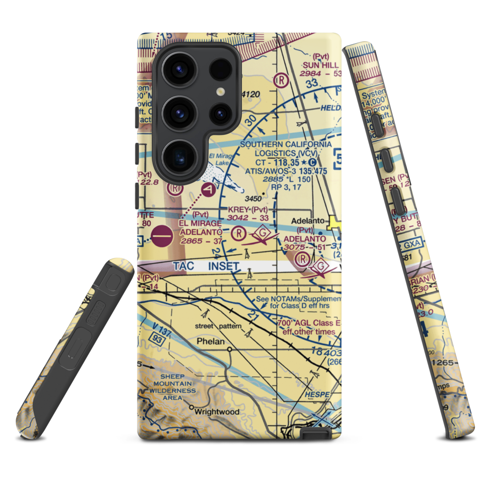 Krey Field Airport (0CL1) VFR Sectional Samsung Phone Case Samsung Galaxy S23 Ultra model shown