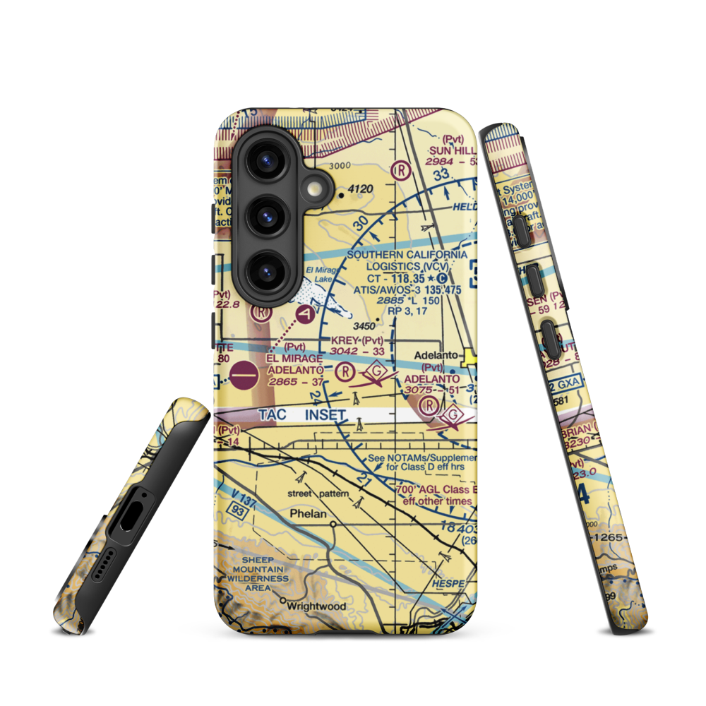 Krey Field Airport (0CL1) VFR Sectional Samsung Phone Case Samsung Galaxy S24 model shown