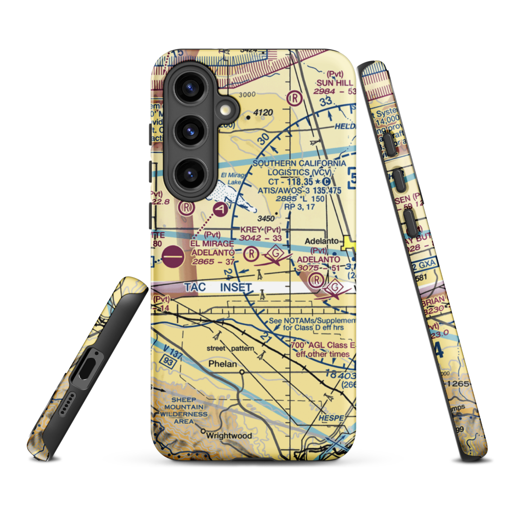 Krey Field Airport (0CL1) VFR Sectional Samsung Phone Case Samsung Galaxy S24 Plus model shown