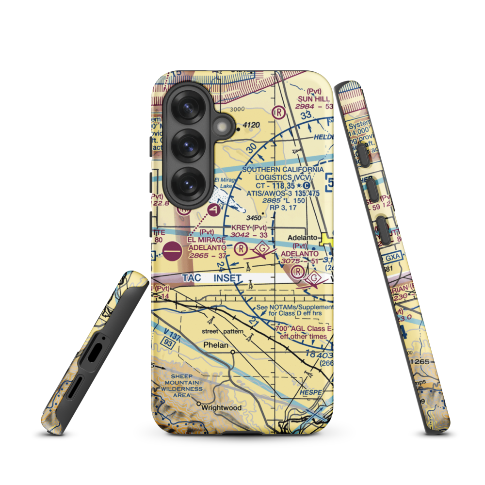 Krey Field Airport (0CL1) VFR Sectional Samsung Phone Case Samsung Galaxy S25 model shown