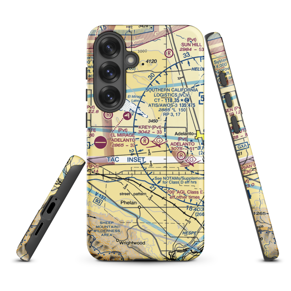 Krey Field Airport (0CL1) VFR Sectional Samsung Phone Case Samsung Galaxy S25 Plus model shown