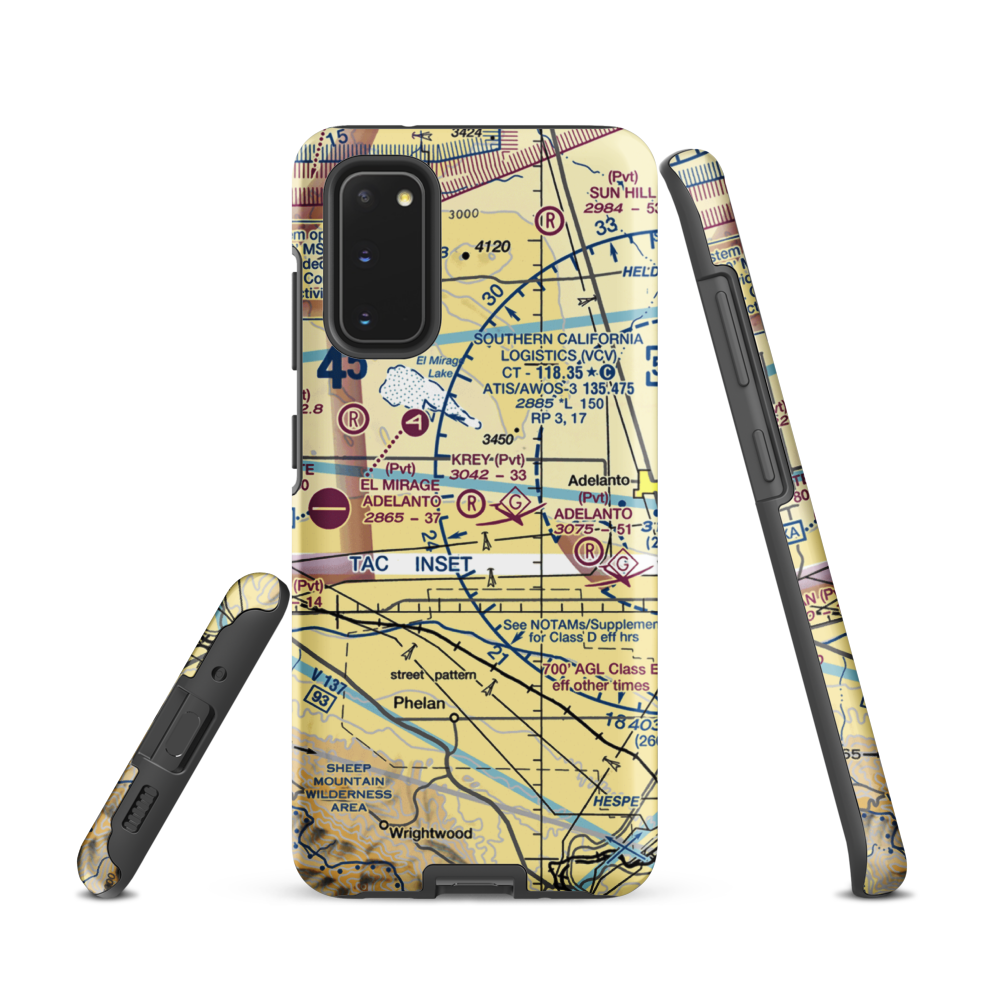 Krey Field Airport (0CL1) VFR Sectional Samsung Phone Case Samsung Galaxy S20 model shown