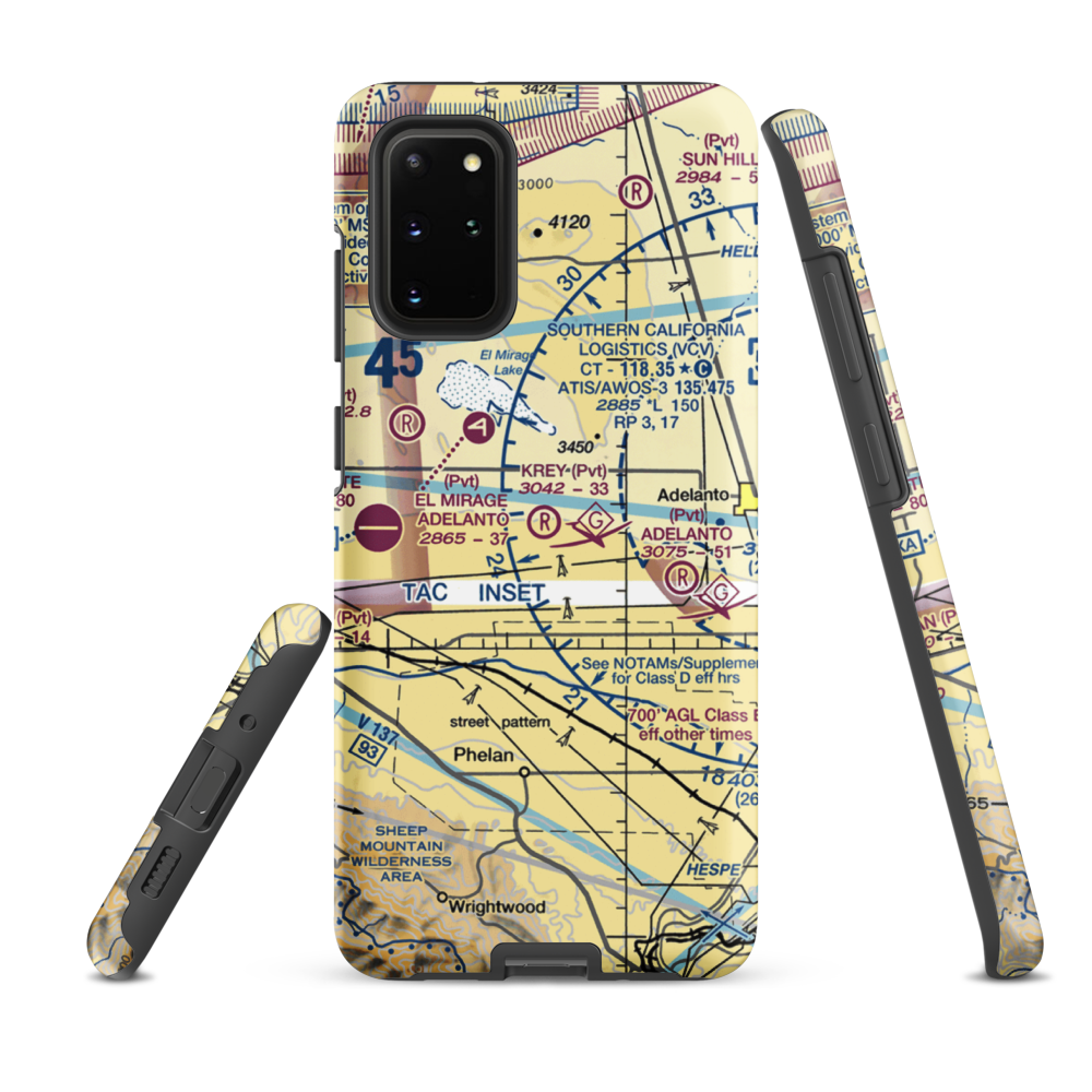 Krey Field Airport (0CL1) VFR Sectional Samsung Phone Case Samsung Galaxy S20 Plus model shown