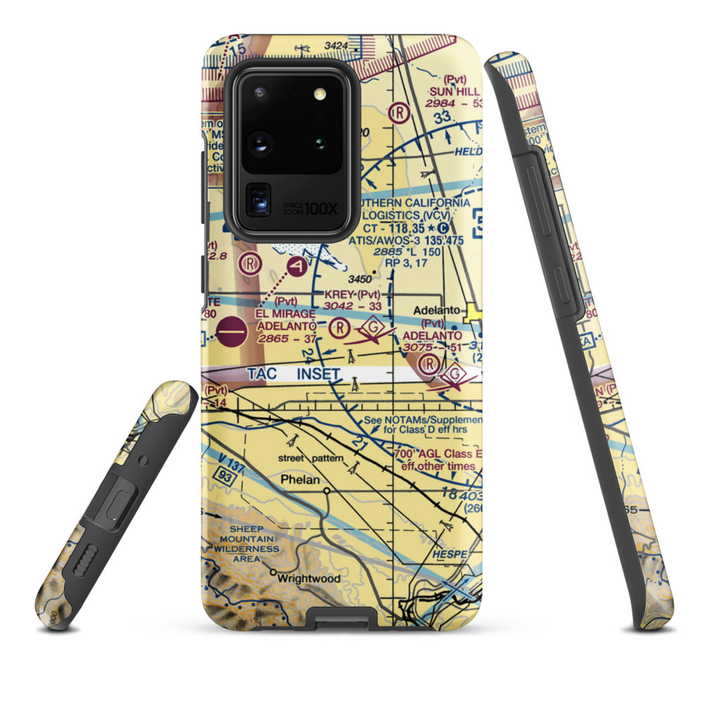 Krey Field Airport (0CL1) VFR Sectional Samsung Phone Case Samsung Galaxy S20 Ultra model shown