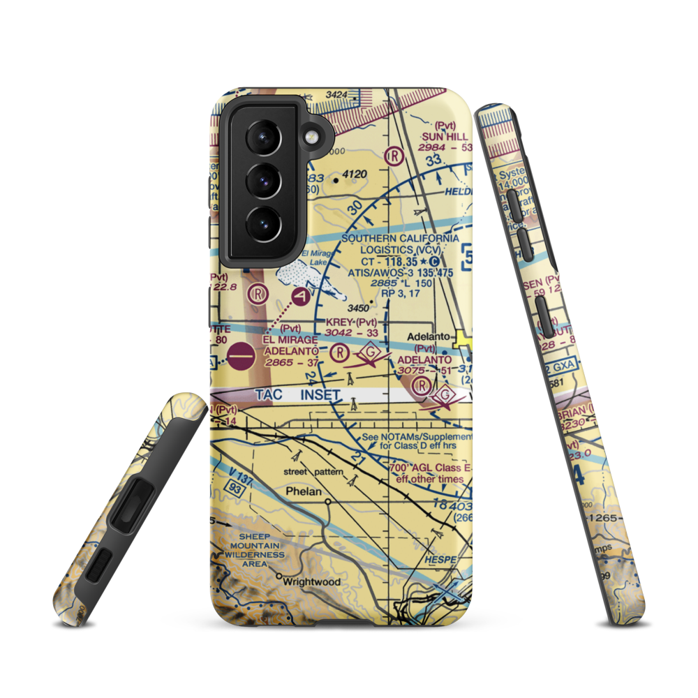 Krey Field Airport (0CL1) VFR Sectional Samsung Phone Case Samsung Galaxy S21 model shown