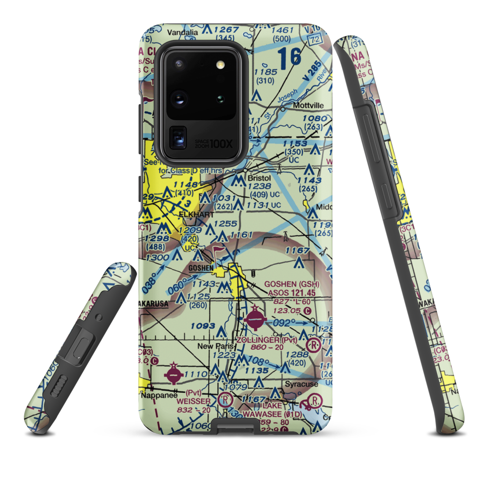 Kropf Airport (0II6) VFR Sectional Samsung Phone Case Samsung Galaxy S20 Ultra model shown