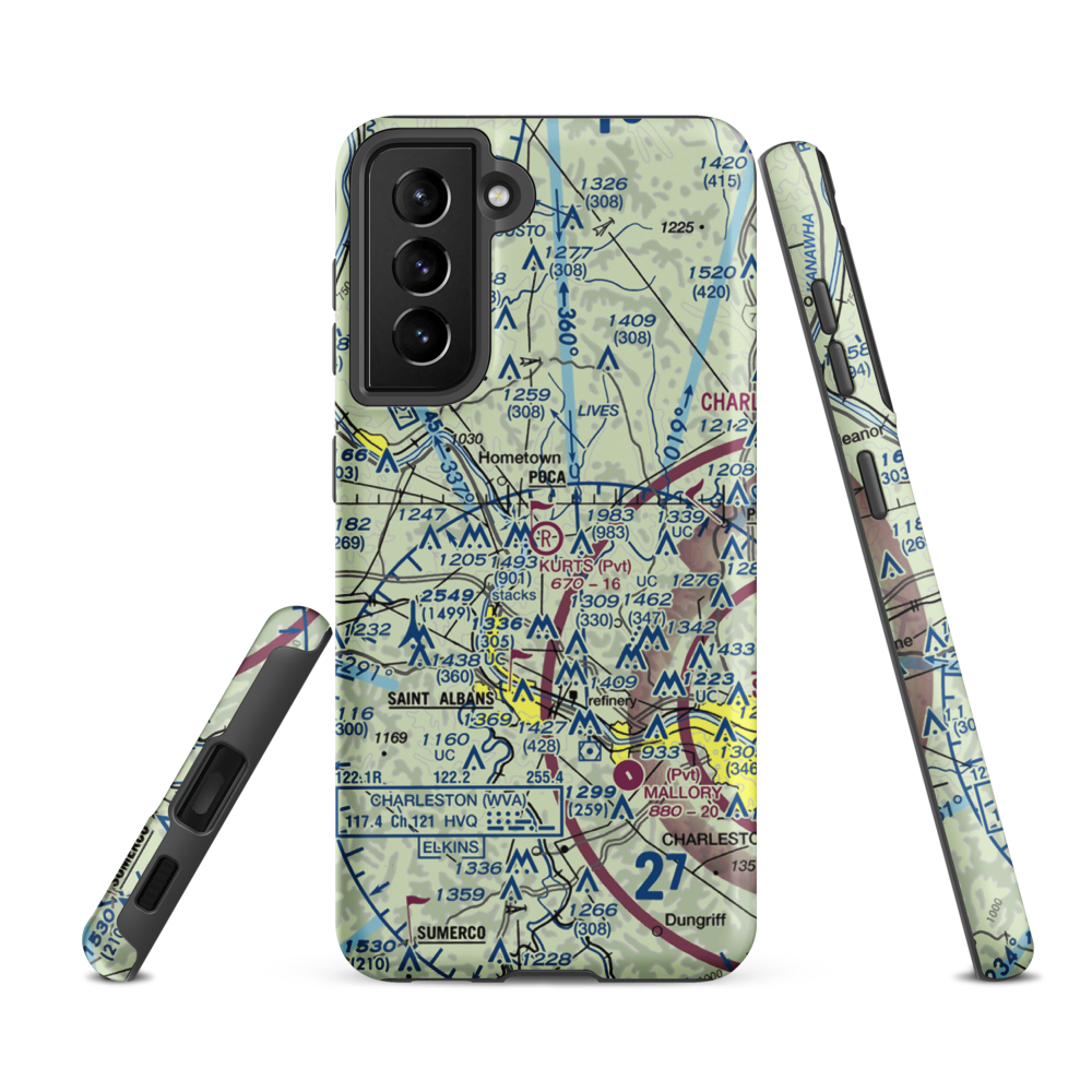 Kurt's Field (27WV) VFR Sectional Samsung Phone Case Samsung Galaxy S21 FE model shown