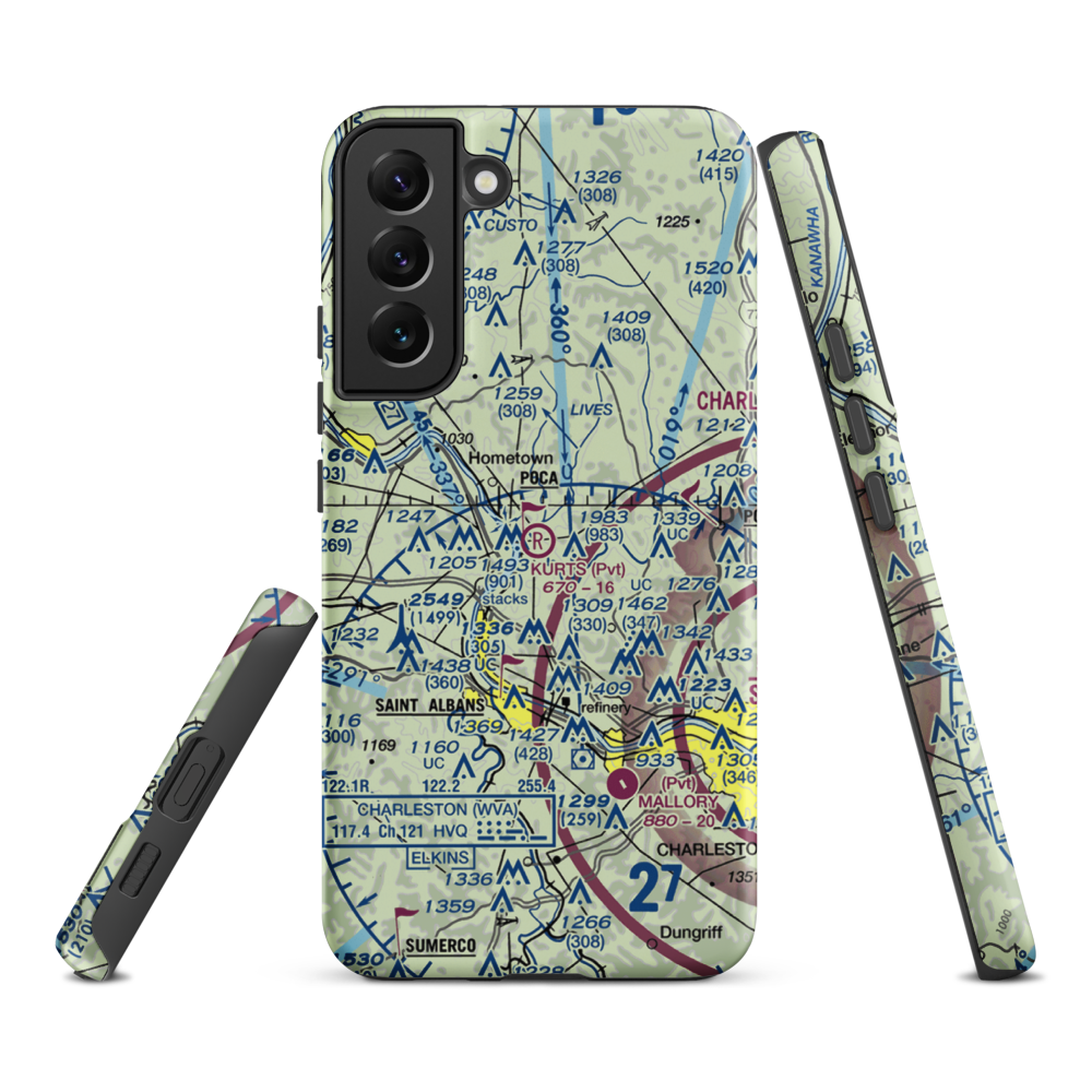 Kurt's Field (27WV) VFR Sectional Samsung Phone Case Samsung Galaxy S22 Plus model shown