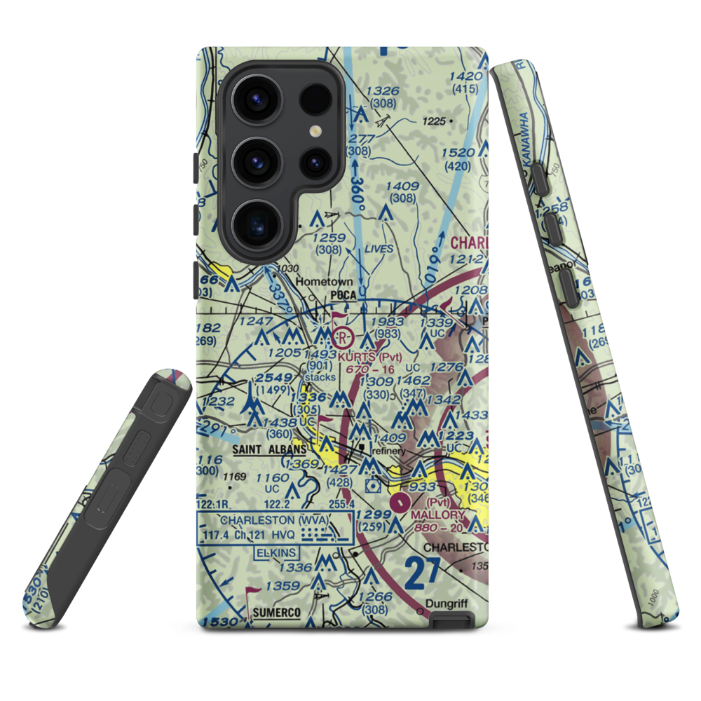 Kurt's Field (27WV) VFR Sectional Samsung Phone Case Samsung Galaxy S23 Ultra model shown